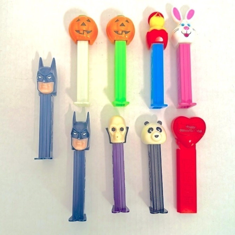 Set of 9 Assorted Batman Skeleton Panda‎ Pez Dispensers